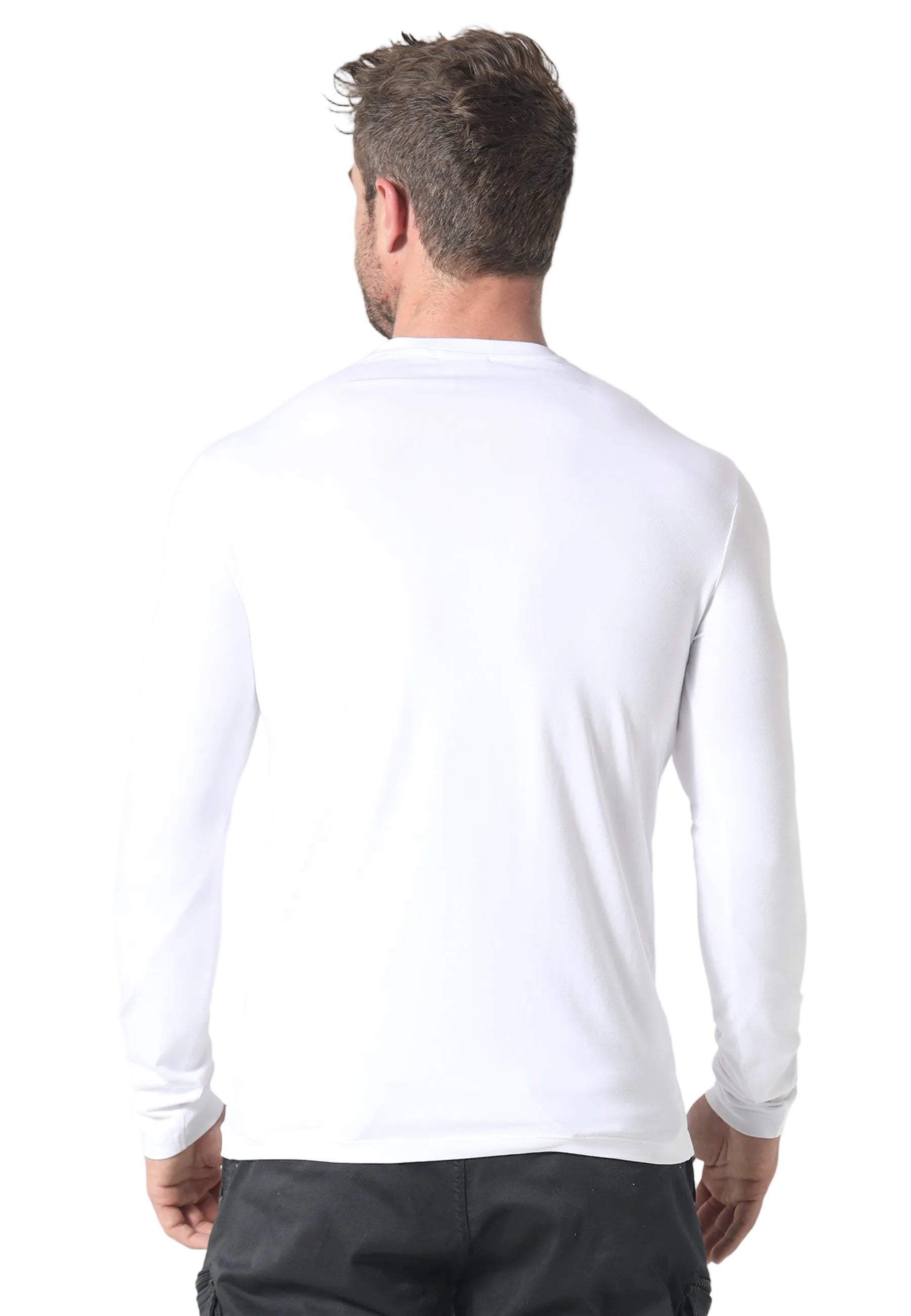 Back View of 883 Police Highgate L/S White T-Shirt